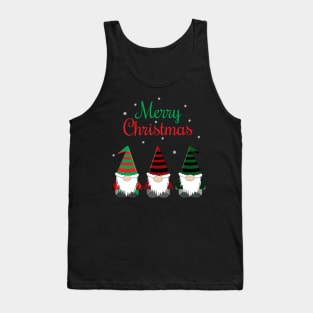 Merry Christmas Gnomes Color Tank Top